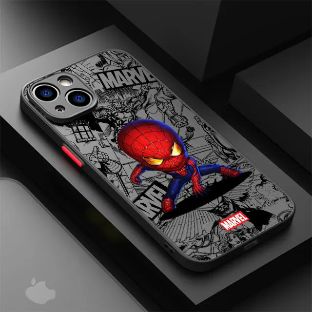 Funda Marvel para iPhone XS, X, 13 Pro, Max, XR, 12 Mini, 14, 15 Plus, 7, 6S Plus, 8, SE, 11, 14, 15 Pro Max, 13