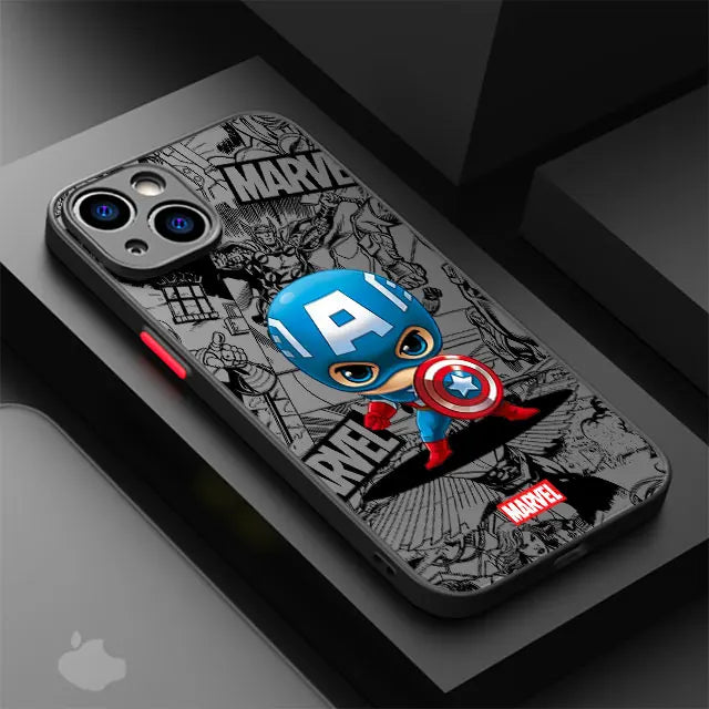 Funda Marvel para iPhone XS, X, 13 Pro, Max, XR, 12 Mini, 14, 15 Plus, 7, 6S Plus, 8, SE, 11, 14, 15 Pro Max, 13