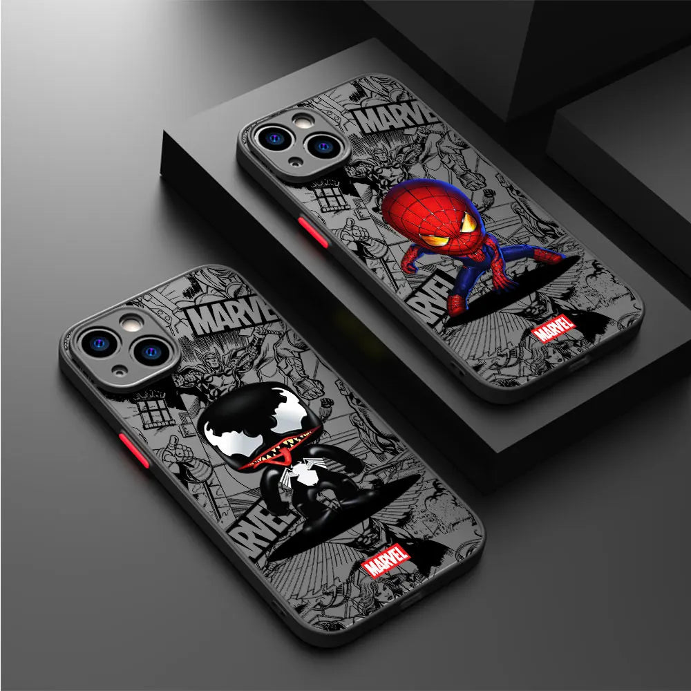 Funda Marvel para iPhone XS, X, 13 Pro, Max, XR, 12 Mini, 14, 15 Plus, 7, 6S Plus, 8, SE, 11, 14, 15 Pro Max, 13