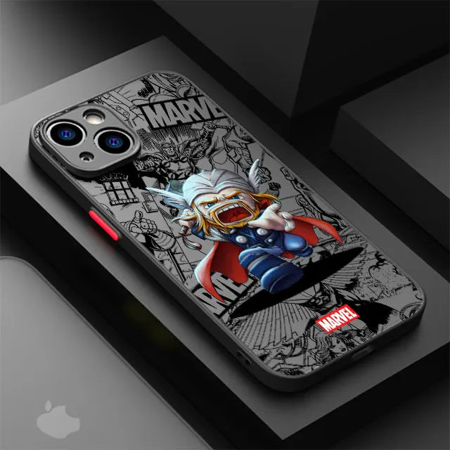 Funda Marvel para iPhone XS, X, 13 Pro, Max, XR, 12 Mini, 14, 15 Plus, 7, 6S Plus, 8, SE, 11, 14, 15 Pro Max, 13