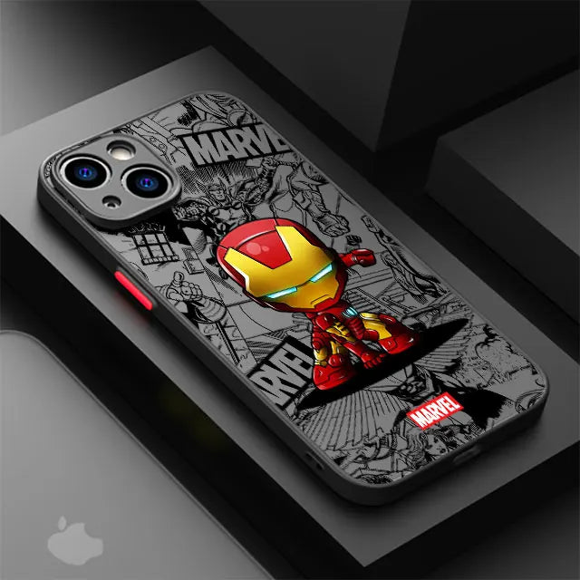 Funda Marvel para iPhone XS, X, 13 Pro, Max, XR, 12 Mini, 14, 15 Plus, 7, 6S Plus, 8, SE, 11, 14, 15 Pro Max, 13