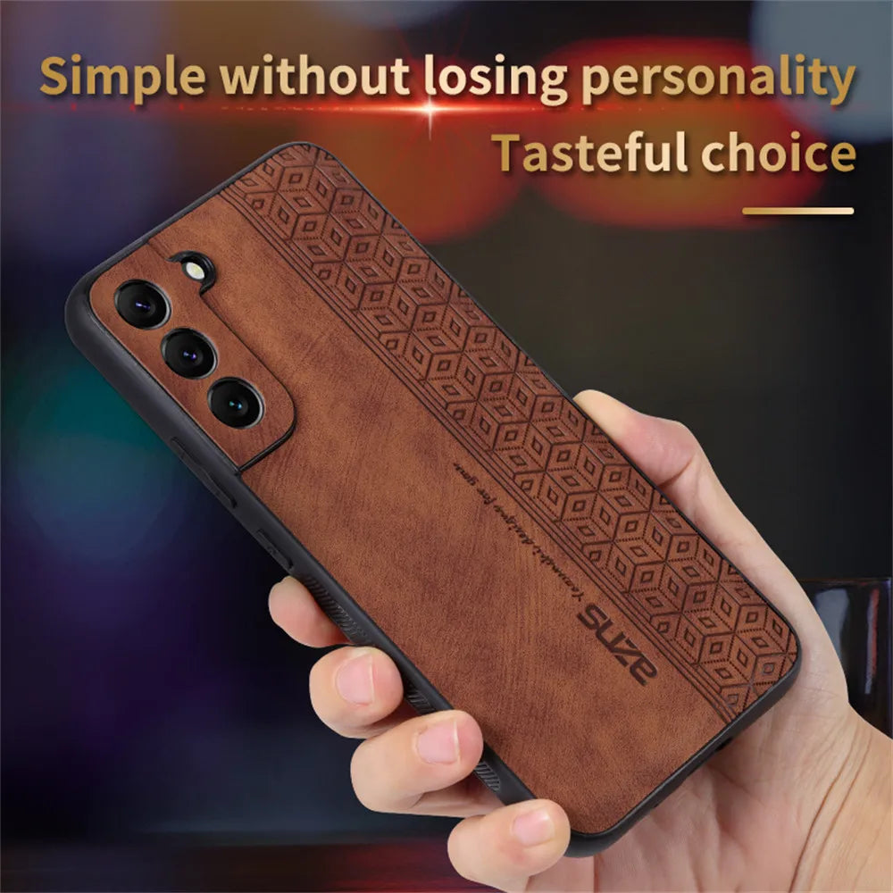 Funda de Cuero PU Suave a Prueba de Golpes para Galaxy S22, S21, S23 Plus, Ultra, FE