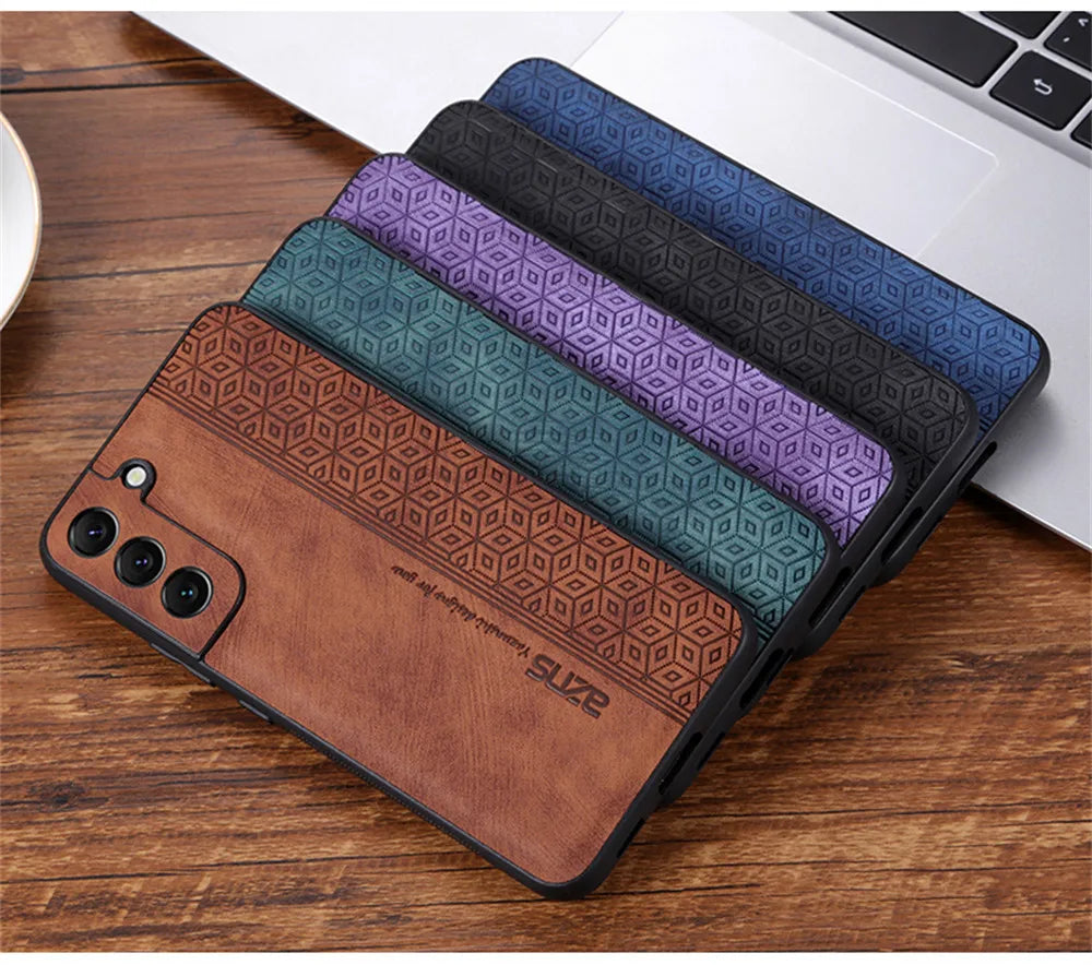 Funda de Cuero PU Suave a Prueba de Golpes para Galaxy S22, S21, S23 Plus, Ultra, FE