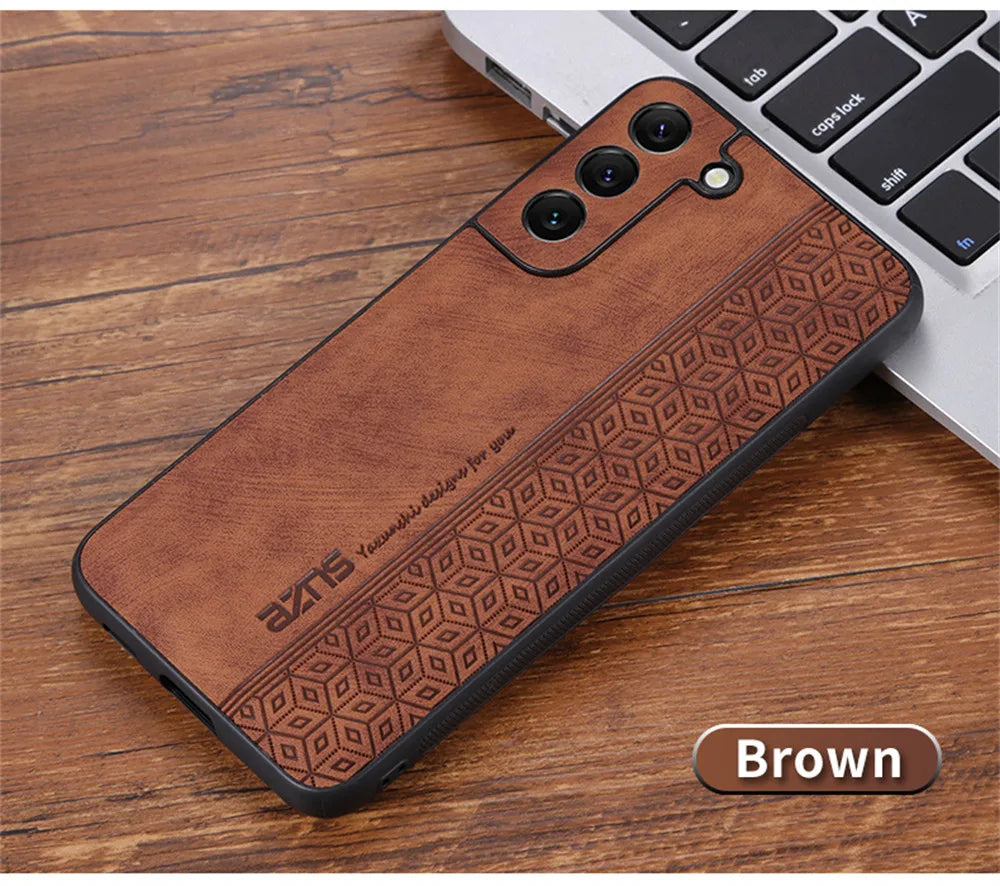 Funda de Cuero PU Suave a Prueba de Golpes para Galaxy S22, S21, S23 Plus, Ultra, FE