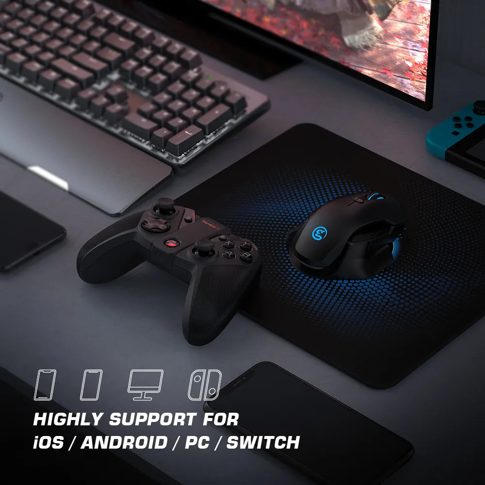 GameSir Mando de Videojuegos Inalámbrico G4 Pro Nintendo Switch, Android, iOS y PC con Windows.