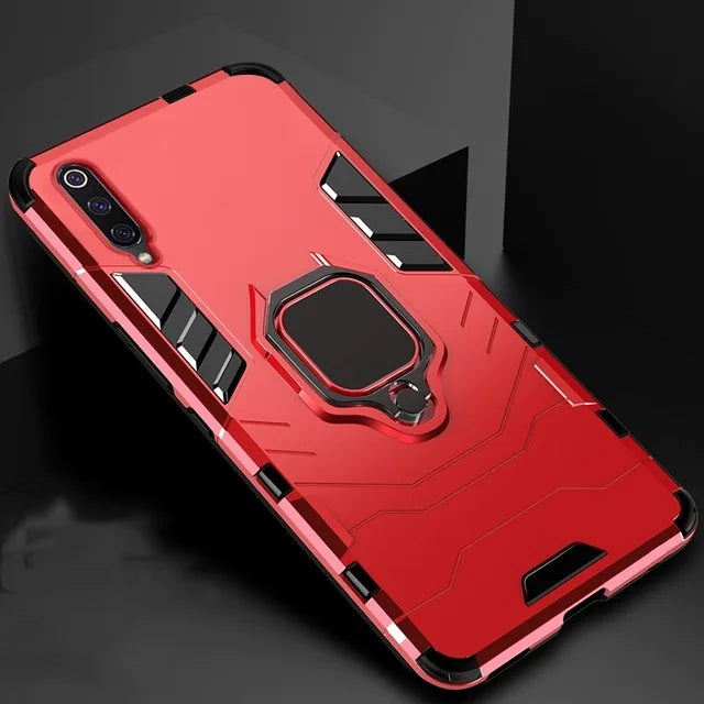 KEYSION-Funda de armadura a prueba de golpes para Samsung Galaxy A50, A30, A20, soporte de anillo de coche, funda de teléfono para Samsung Galaxy A7 2018 M20