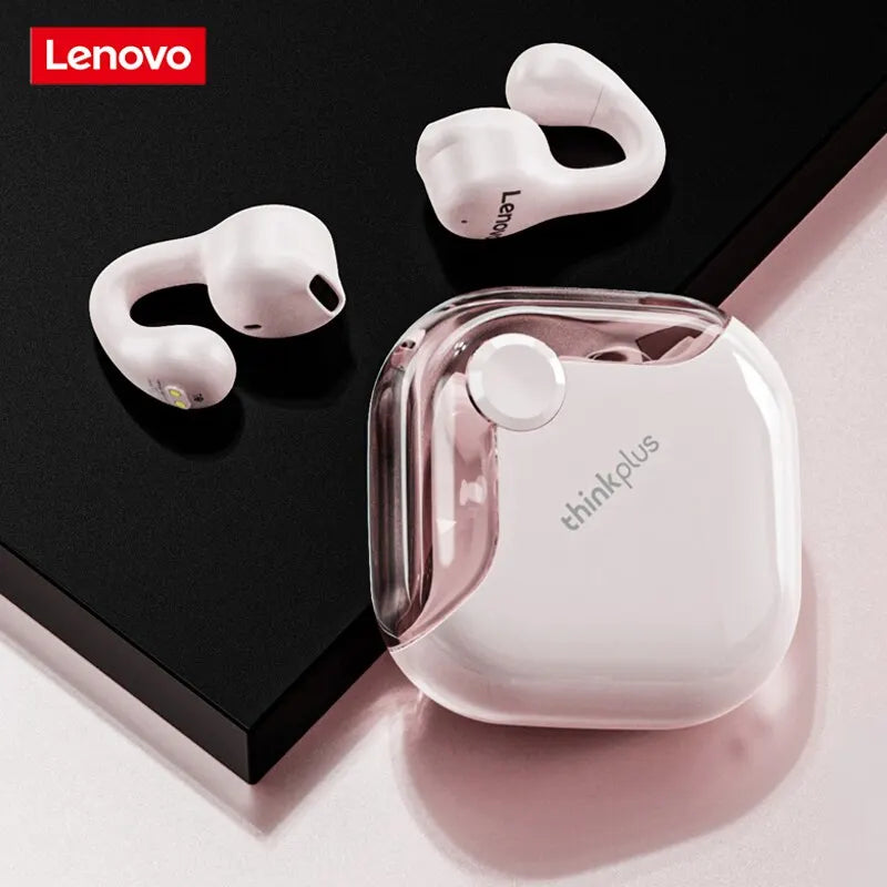 Lenovo-auriculares inalámbricos XT61 con micrófonos, calidad de sonido HiFi, diseño innovador 3D, Clip para la oreja