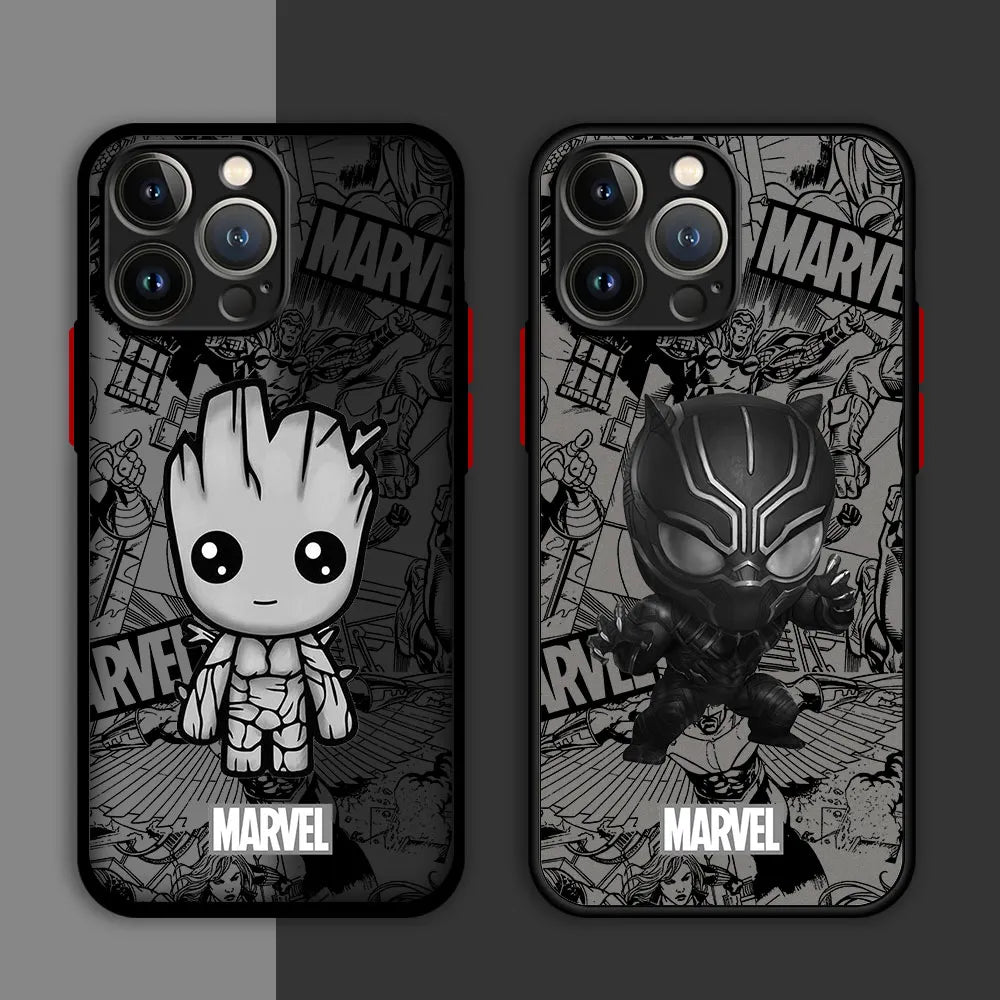 funda Marvel Comic Groot Venom para iPhone 14 Plus 13 Pro Max 11 12 Mini XR X XS 7 8 .