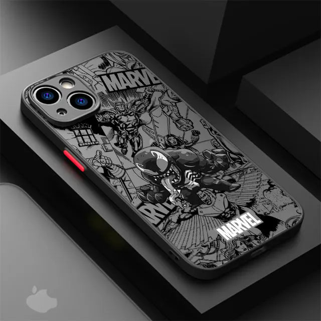 funda Marvel Comic Groot Venom para iPhone 14 Plus 13 Pro Max 11 12 Mini XR X XS 7 8 .