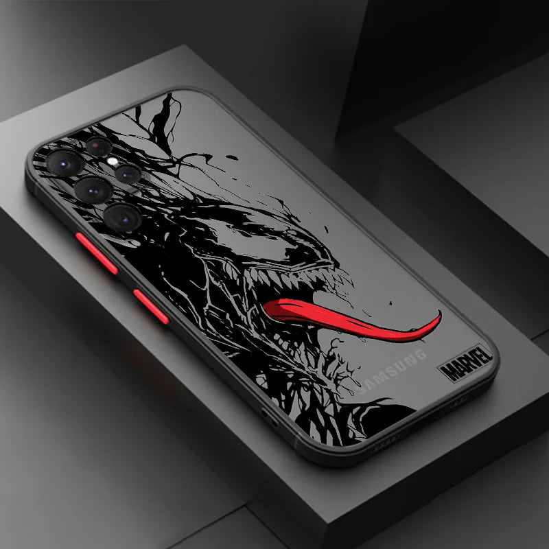 Funda Translúcida Esmerilada Marvel Spiderman Venom para Samsung Galaxy - Estilo y Protección para Tu Dispositivo