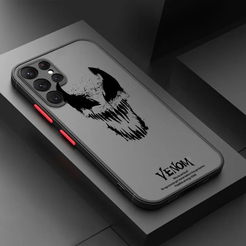 Funda Translúcida Esmerilada Marvel Spiderman Venom para Samsung Galaxy - Estilo y Protección para Tu Dispositivo