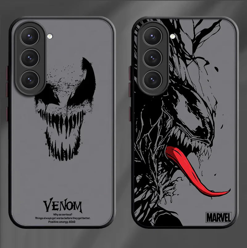 Funda Translúcida Esmerilada Marvel Spiderman Venom para Samsung Galaxy - Estilo y Protección para Tu Dispositivo