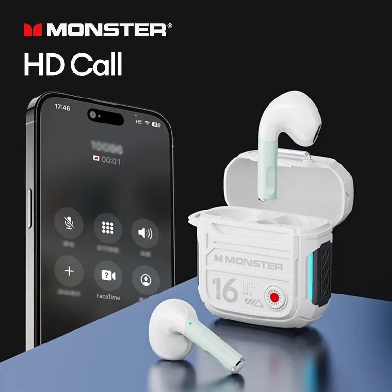 Monster-auriculares inalámbricos XKT16 con Bluetooth 5,3, sonido HiFi, HD, Control táctil