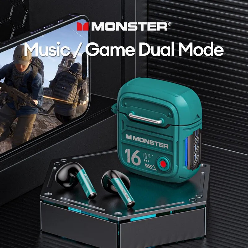 Monster-auriculares inalámbricos XKT16 con Bluetooth 5,3, sonido HiFi, HD, Control táctil