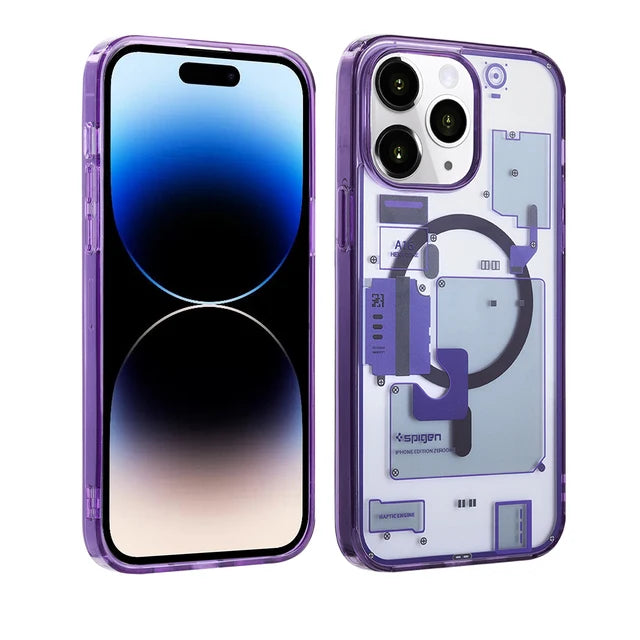 Funda Ultra Hybrid Zero One (MagFit) para iPhone 12, 13, 14 Pro Max, 15 Pro Max, funda para cargador inalámbrico