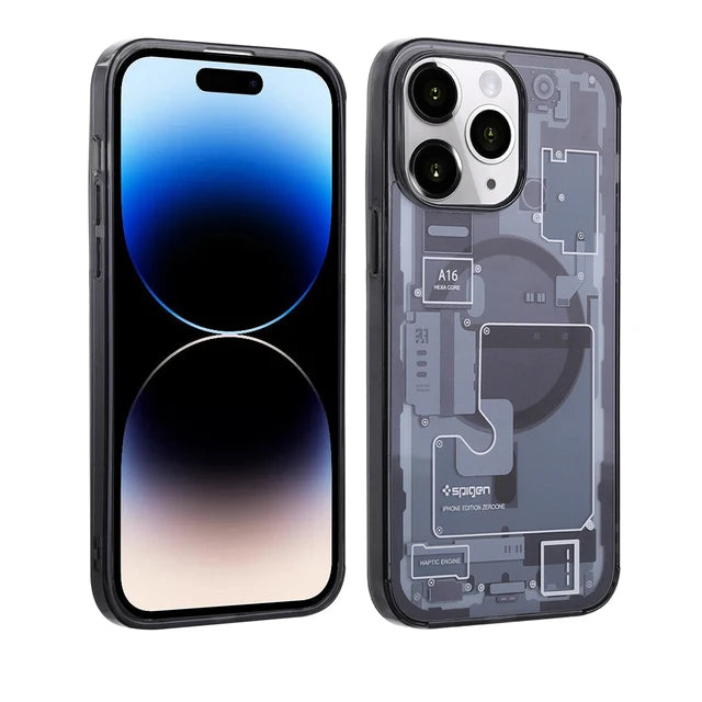 Funda Ultra Hybrid Zero One (MagFit) para iPhone 12, 13, 14 Pro Max, 15 Pro Max, funda para cargador inalámbrico